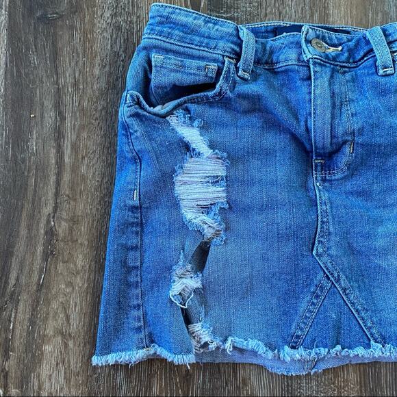 Hollister Distressed High-Rise Vintage Stretch Skirt Size 0 - Picture 4 of 10